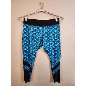 JMS Just My Size‎ Women's Blue Multicolored Activewear Cropped Leggings Size 3X